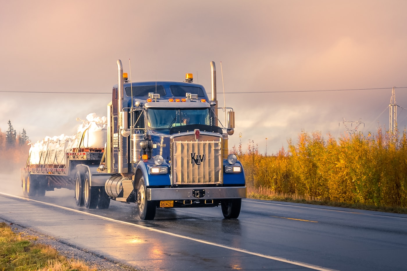 Freight truck on the highway